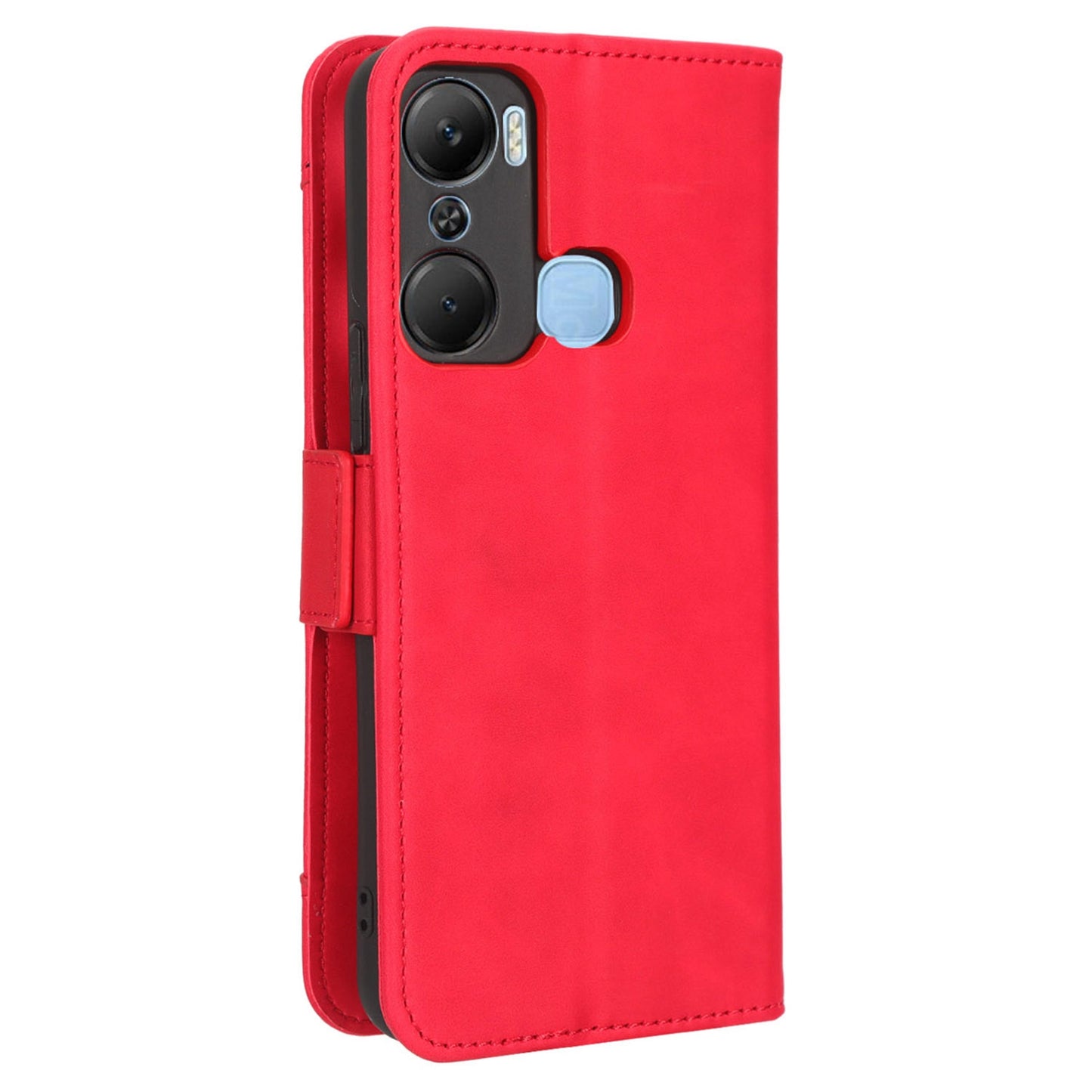 For Infinix Hot 12 Pro 4G X668C PU Leather Stand Multiple Card Slots Case Double Magnetic Clasp Flip Wallet Phone Cover