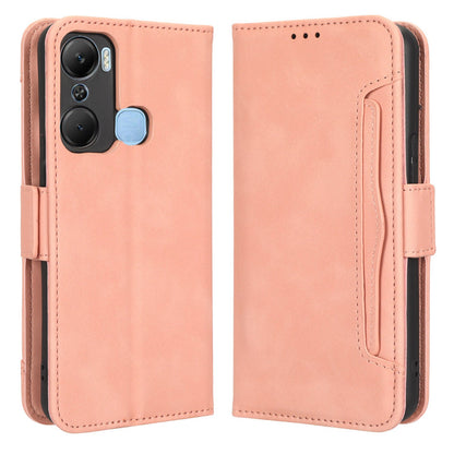 For Infinix Hot 12 Pro 4G X668C PU Leather Stand Multiple Card Slots Case Double Magnetic Clasp Flip Wallet Phone Cover