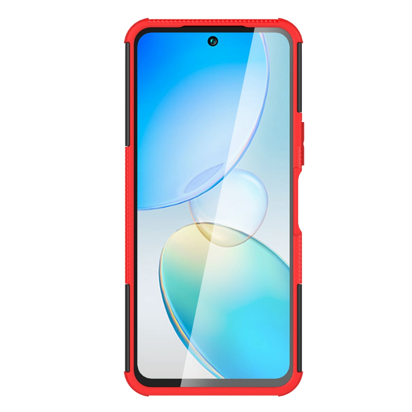 For Infinix Hot 12 4G Hard PC Soft TPU Impact-Resistant Cover Ring Car Mount Kickstand Shockproof Protective Phone Case
