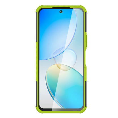 For Infinix Hot 12 4G Hard PC Soft TPU Impact-Resistant Cover Ring Car Mount Kickstand Shockproof Protective Phone Case