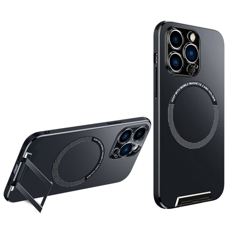 Phone Case for iPhone 13 Pro 6.1 inch, Kickstand Anti-Drop Aluminum Alloy+TPU+PC Phone Protector Compatible with MagSafe