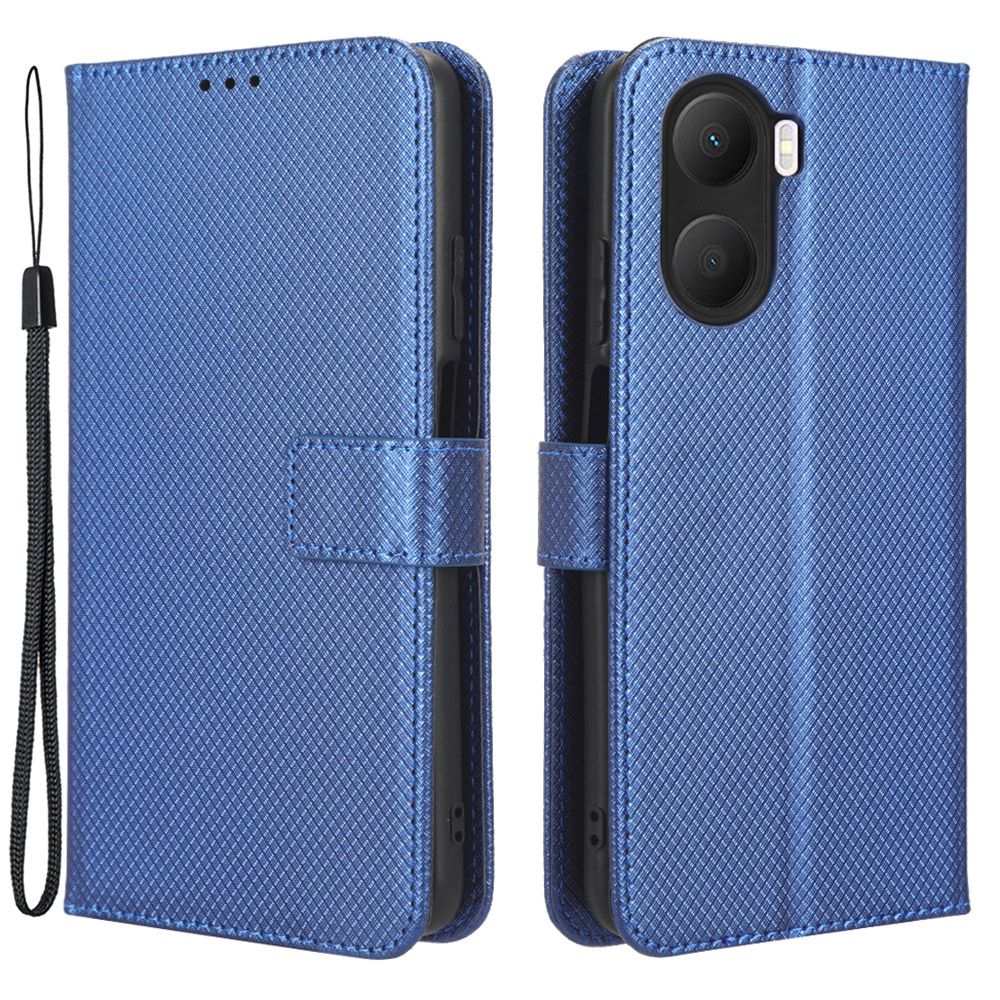 For Honor Play 40 Plus 5G Diamond Texture Full Coverage PU Leather Stand Magnetic Clasp Case Wallet Phone Cover