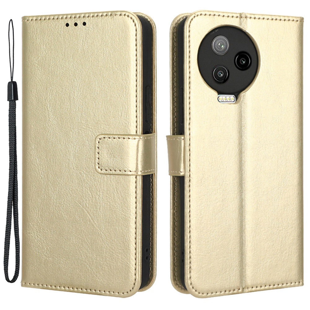 For Infinix Note 12 Pro 4G X676B Crazy Horse Texture PU Leather Wallet Phone Case Folio Flip Hands-free Stand Cover