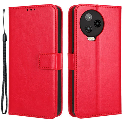For Infinix Note 12 Pro 4G X676B Crazy Horse Texture PU Leather Wallet Phone Case Folio Flip Hands-free Stand Cover
