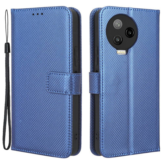 For Infinix Note 12 Pro 4G X676B Fully Wrapped Diamond Texture PU Leather Stand Magnetic Clasp Case Wallet Phone Cover