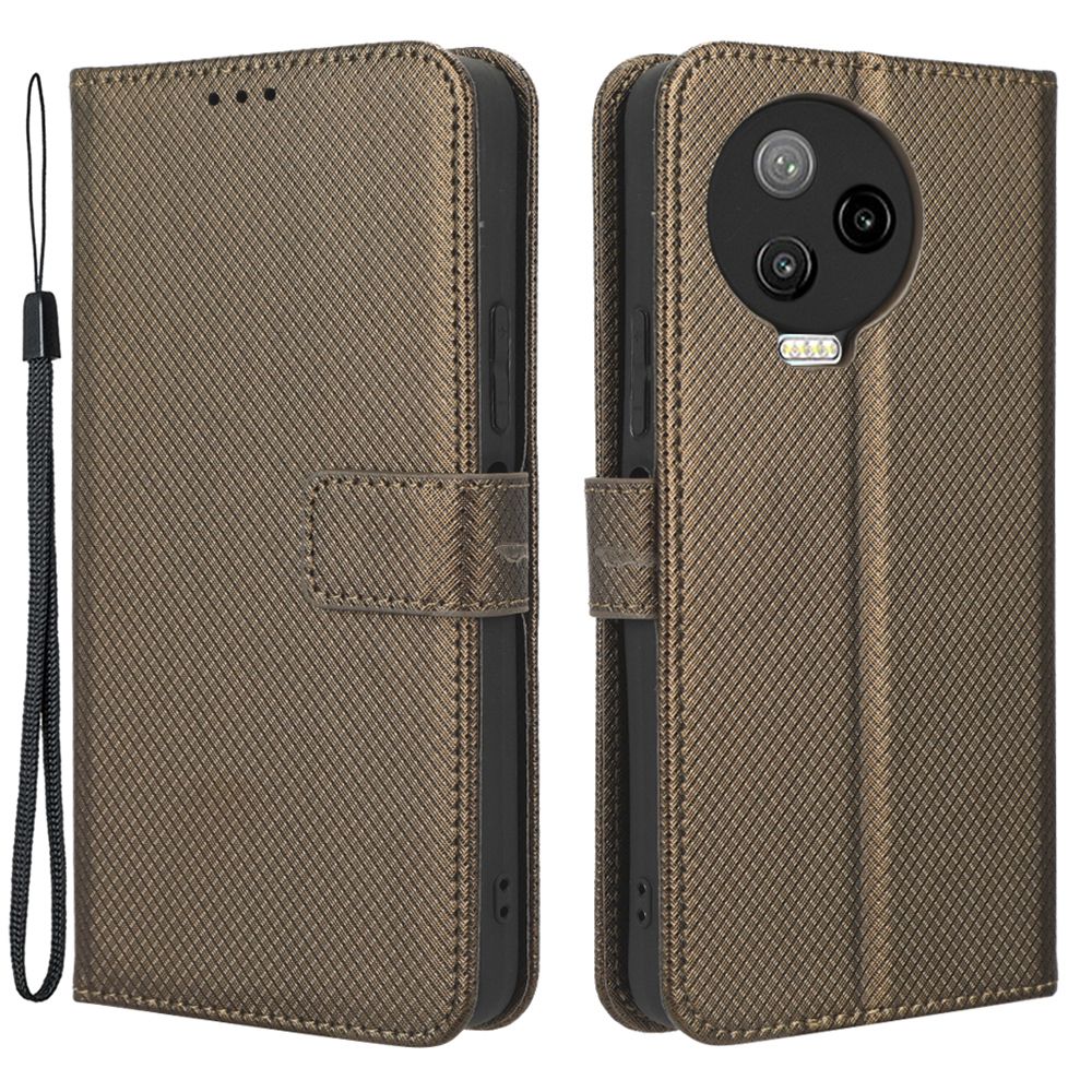 For Infinix Note 12 Pro 4G X676B Fully Wrapped Diamond Texture PU Leather Stand Magnetic Clasp Case Wallet Phone Cover