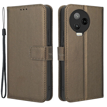 For Infinix Note 12 Pro 4G X676B Fully Wrapped Diamond Texture PU Leather Stand Magnetic Clasp Case Wallet Phone Cover
