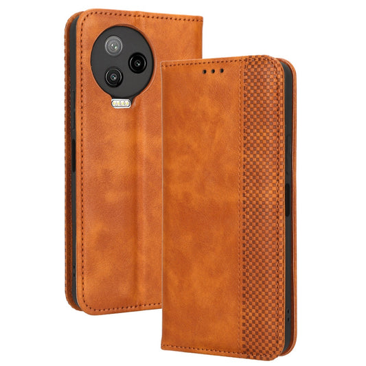 For Infinix Note 12 Pro 4G X676B / Note 12 (2023) 4G Retro Texture Well-protected PU Leather Wallet Stand Case Imprinted Pattern Auto Closing Magnetic Phone Cover
