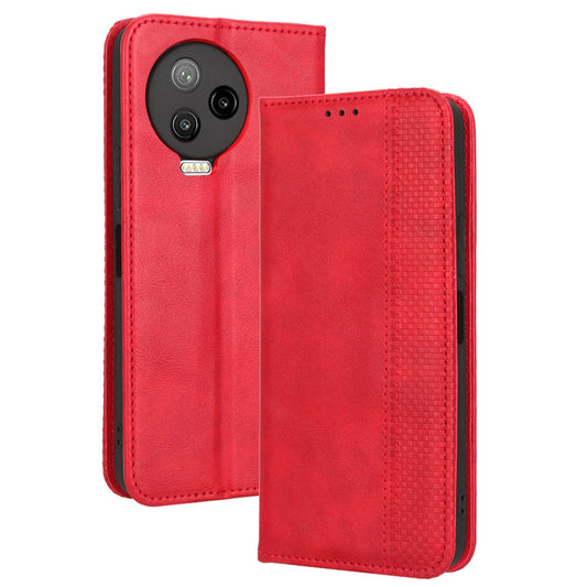 For Infinix Note 12 Pro 4G X676B / Note 12 (2023) 4G Retro Texture Well-protected PU Leather Wallet Stand Case Imprinted Pattern Auto Closing Magnetic Phone Cover