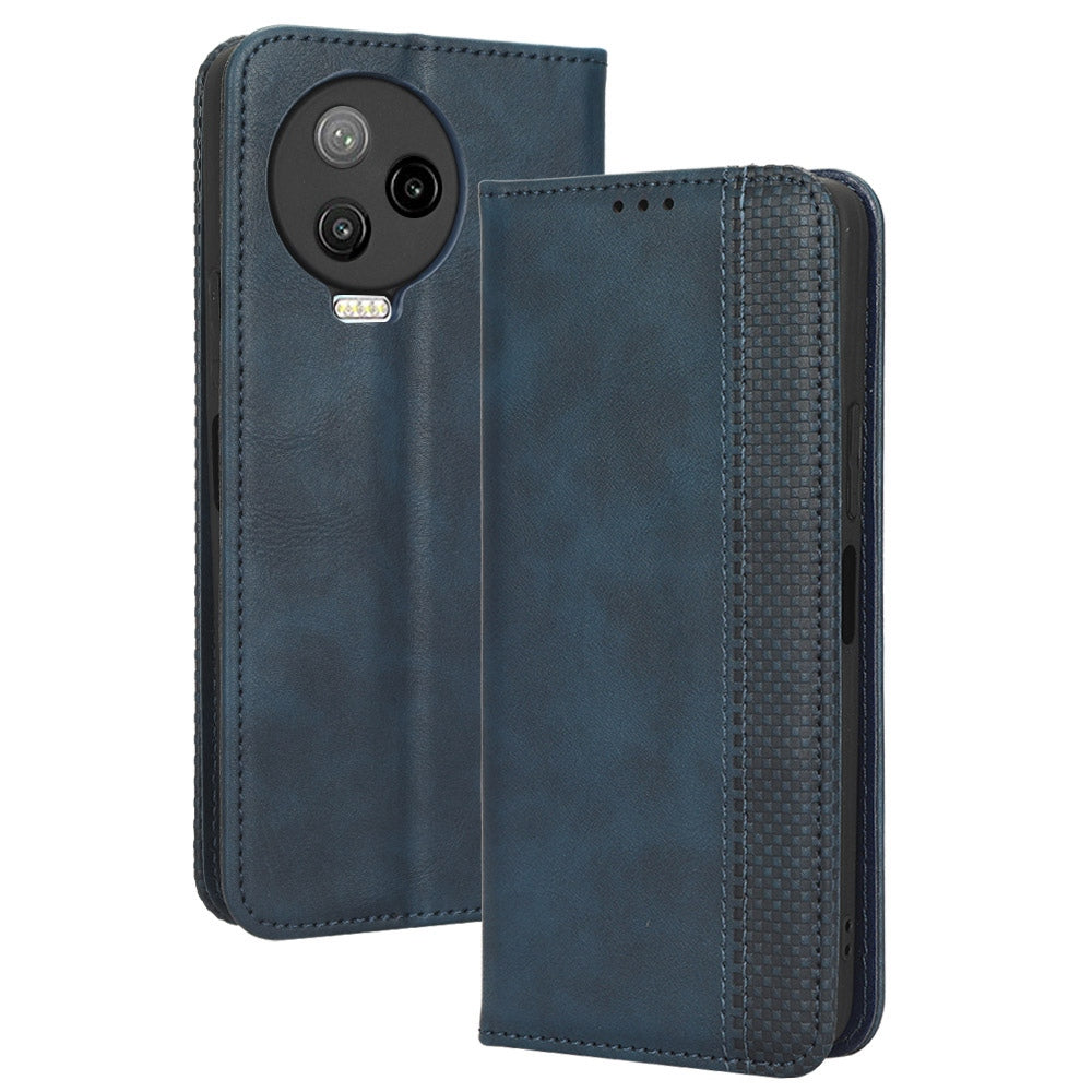For Infinix Note 12 Pro 4G X676B / Note 12 (2023) 4G Retro Texture Well-protected PU Leather Wallet Stand Case Imprinted Pattern Auto Closing Magnetic Phone Cover