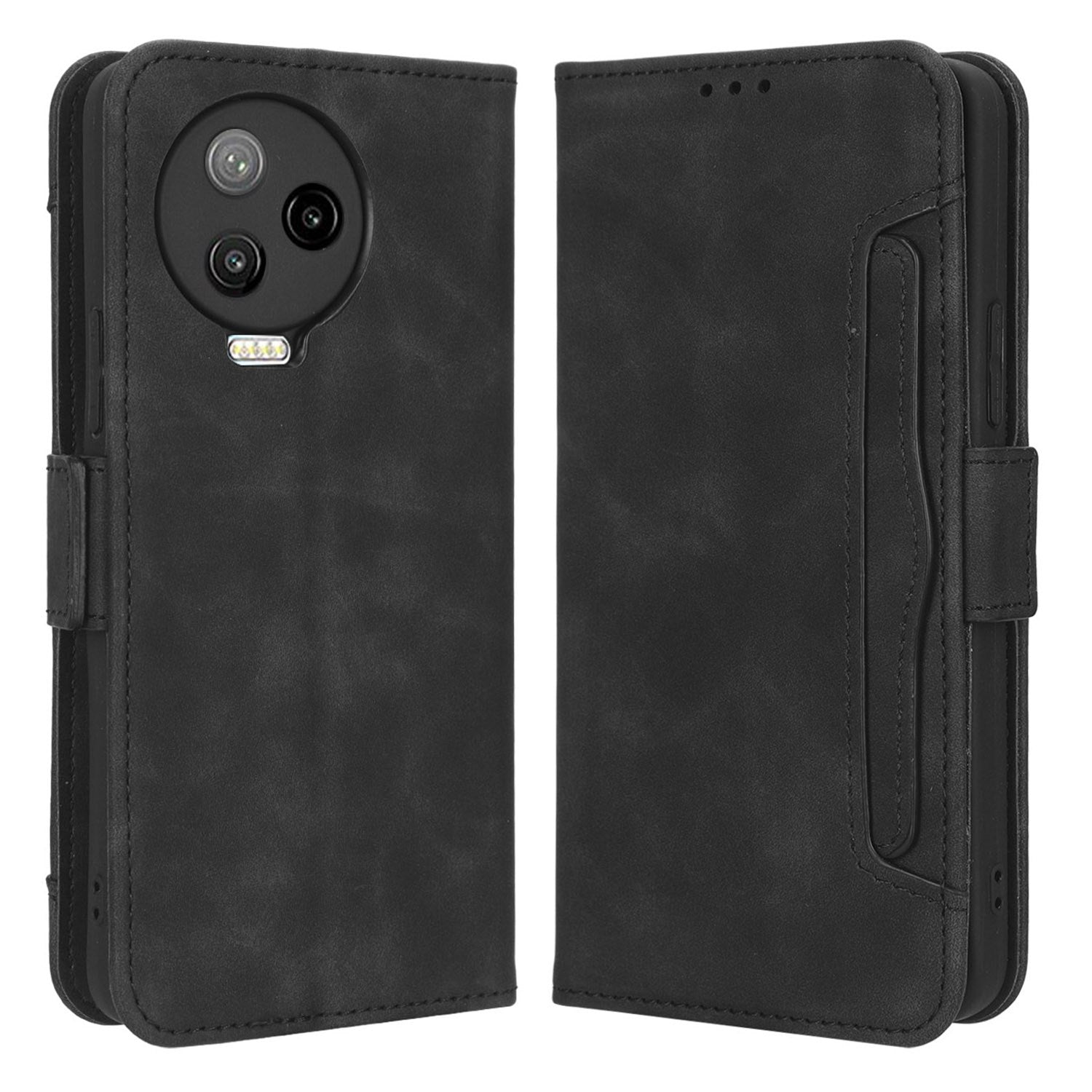 For Infinix Note 12 Pro 4G X676B Multiple Card Slots Anti-scratch PU Leather Dual Magnetic Clasp Phone Cover Stand Wallet Case