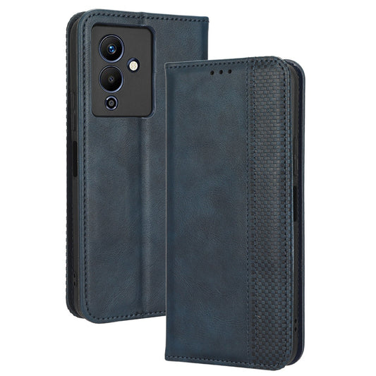 For Infinix Note 12 5G X671 / Note 12 Pro 5G X671B Retro Texture Wallet Case PU Leather Imprinted Pattern Stand Magnetic Absorption Phone Cover