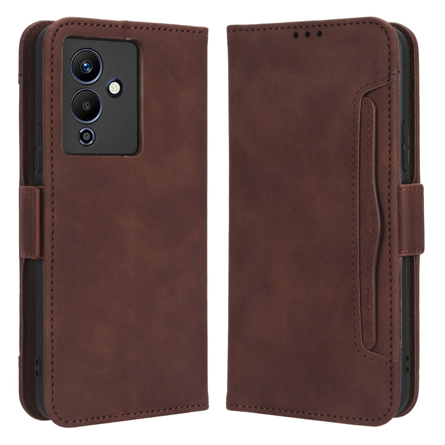 For Infinix Note 12 5G X671 / Note 12 Pro 5G X671B PU Leather Flip Stand Case Multiple Card Slots Wallet Magnetic Protective Phone Cover
