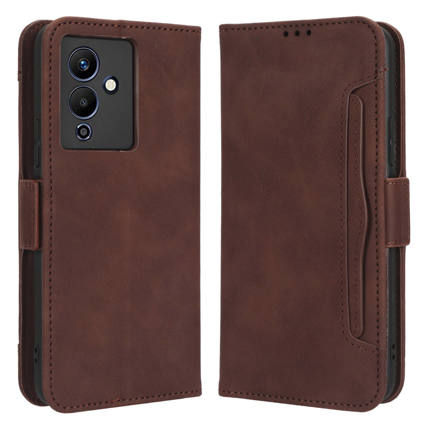For Infinix Note 12 5G X671 / Note 12 Pro 5G X671B PU Leather Flip Stand Case Multiple Card Slots Wallet Magnetic Protective Phone Cover