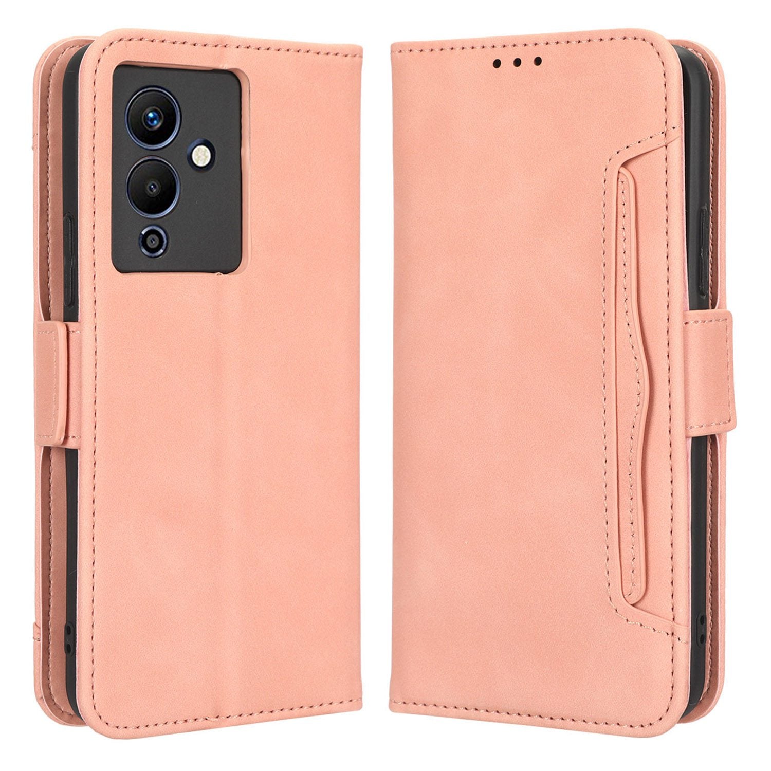 For Infinix Note 12 5G X671 / Note 12 Pro 5G X671B PU Leather Flip Stand Case Multiple Card Slots Wallet Magnetic Protective Phone Cover
