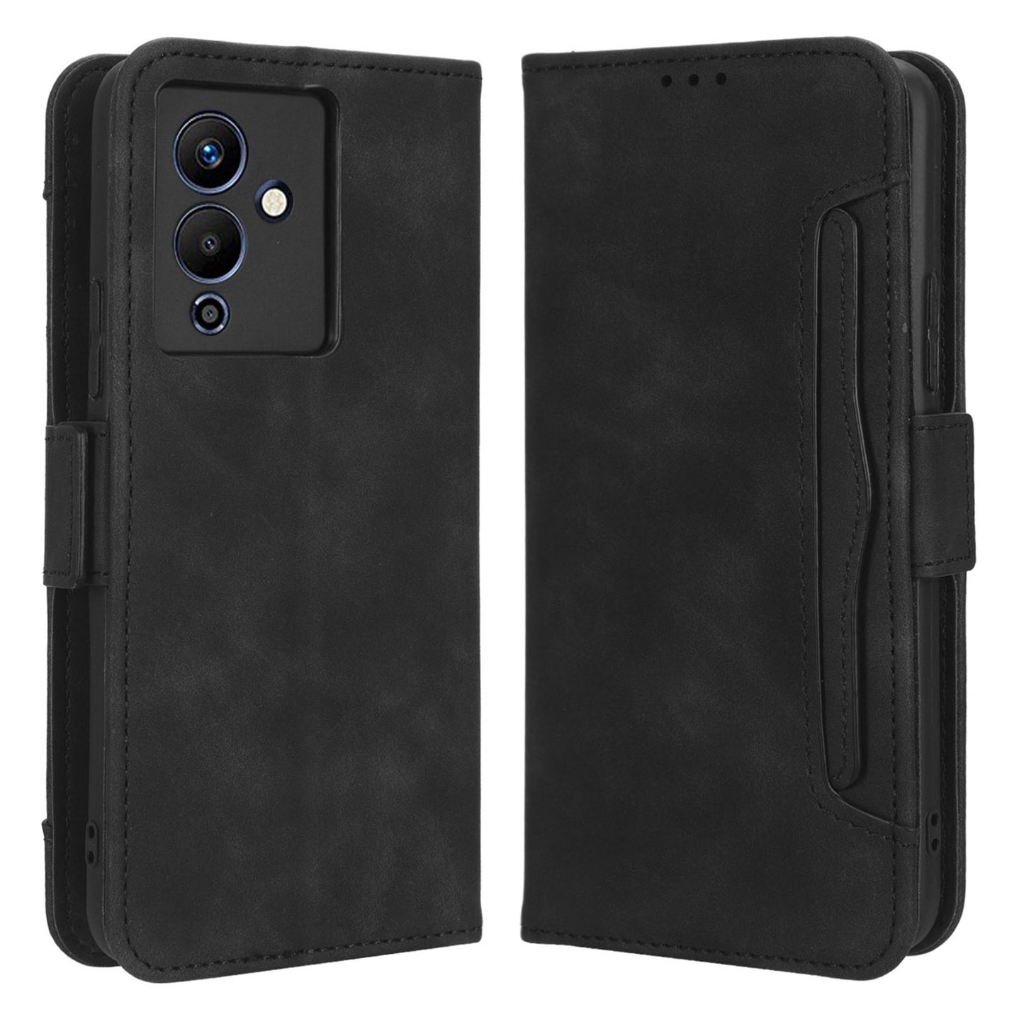 For Infinix Note 12 5G X671 / Note 12 Pro 5G X671B PU Leather Flip Stand Case Multiple Card Slots Wallet Magnetic Protective Phone Cover