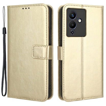 For Infinix Note 12 5G X671 / Note 12 Pro 5G X671B Flip Wallet Case Crazy Horse Texture PU Leather Stand Magnetic Phone Cover with Strap