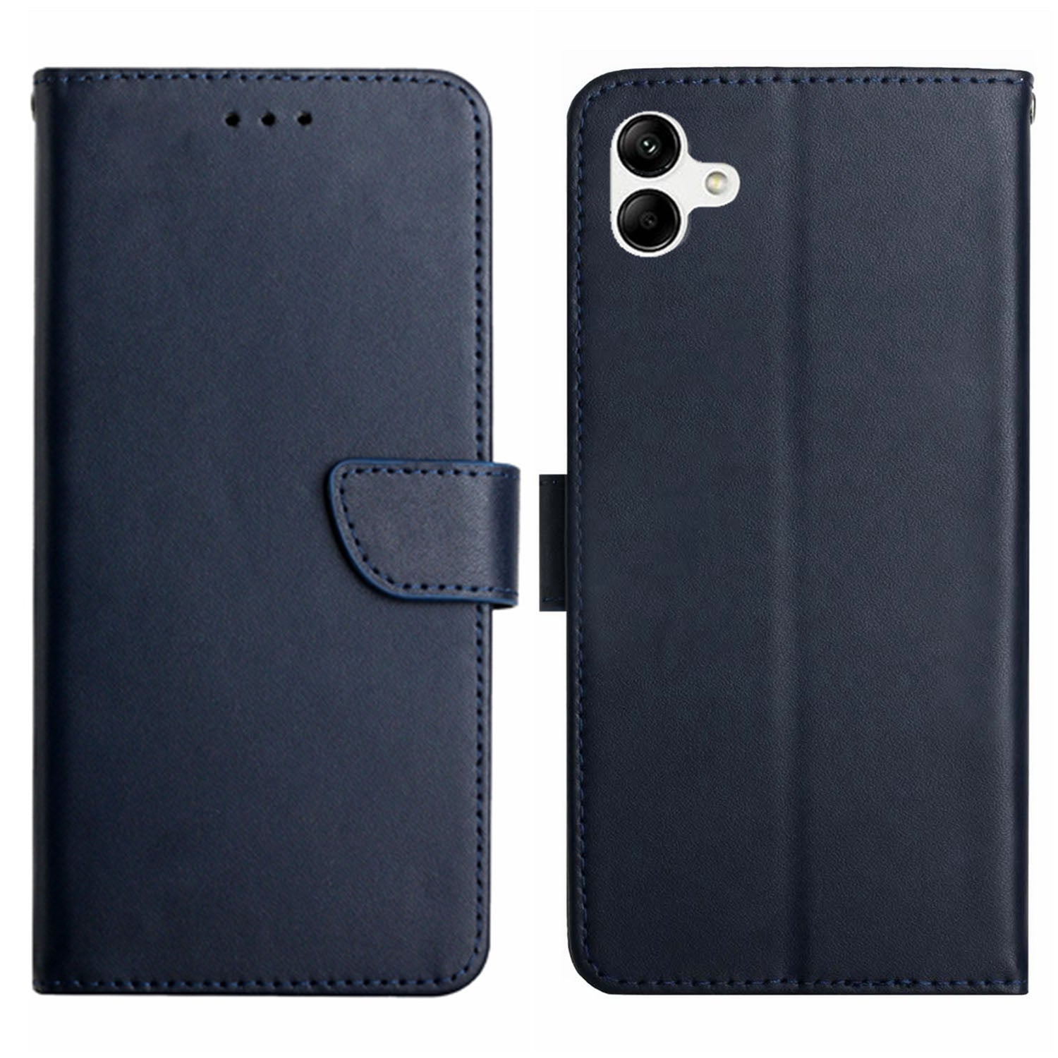 For Samsung Galaxy A04e 4G HT02 Nappa Texture Wallet Case Strong Magnetic Clasp Genuine Leather Stand Function Flip Phone Cover