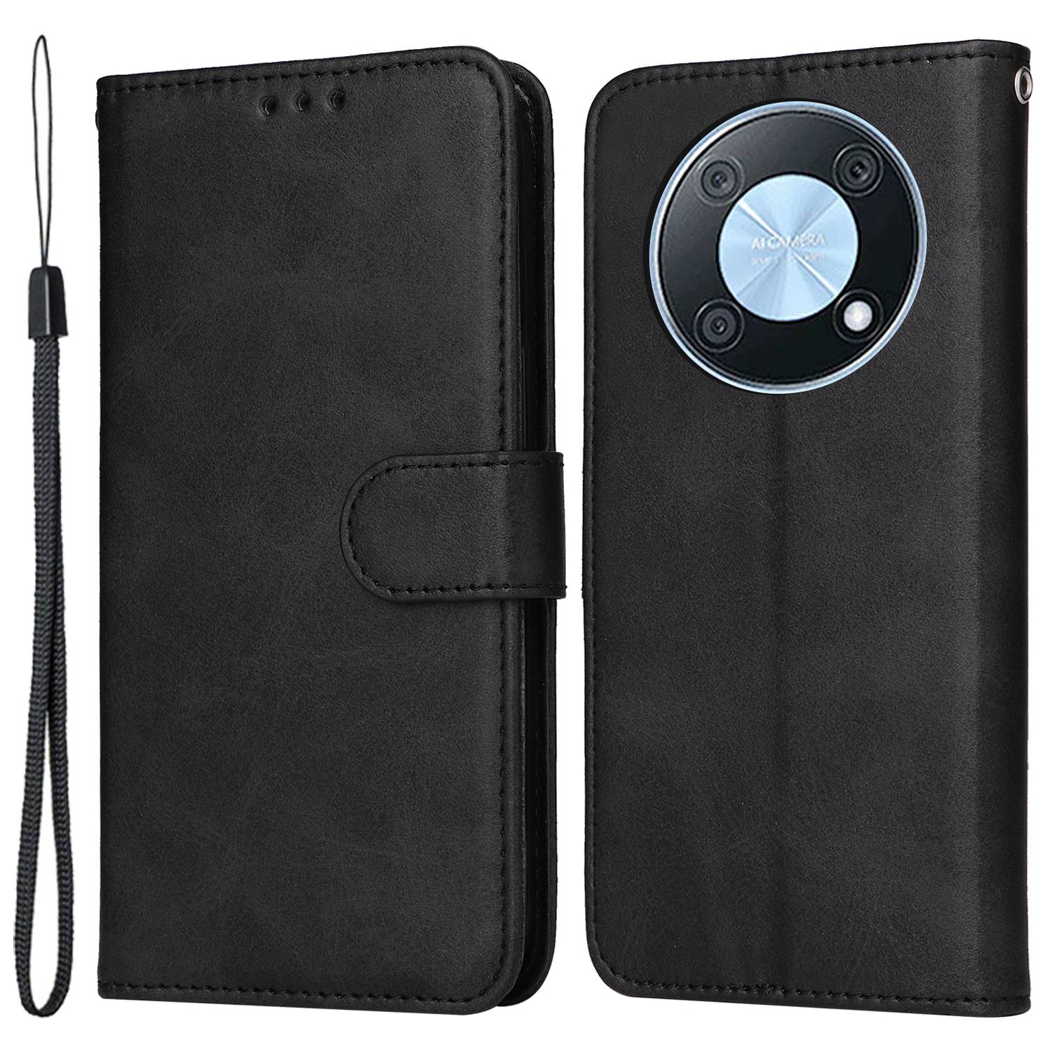 For Huawei Enjoy 50 Pro 4G / nova Y90 4G PU Leather Flip Wallet Case Magnetic Folio Stand Calf Texture Shockproof Phone Cover