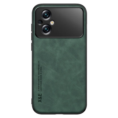 X&E Protective Slim Case for Xiaomi Poco M5 4G PU Leather Coated TPU+PC Cover Skin-Touch Phone Case Built-In Metal Sheet