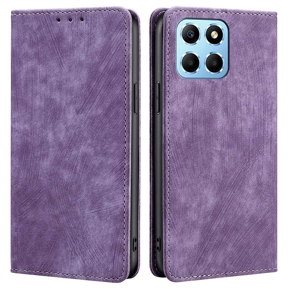 For Honor X8 5G / X6 4G PU Leather Wallet Stand Shockproof Case RFID Blocking Magnetic Auto-absorbed Phone Cover