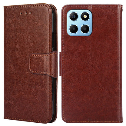 For Honor X8 5G / X6 4G Textured PU Leather Magnetic Clasp Phone Case Wallet Stand Drop-proof Inner TPU Cover