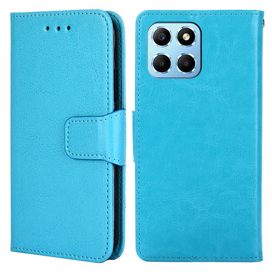 For Honor X8 5G / X6 4G Textured PU Leather Magnetic Clasp Phone Case Wallet Stand Drop-proof Inner TPU Cover