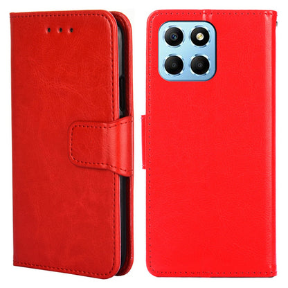For Honor X8 5G / X6 4G Textured PU Leather Magnetic Clasp Phone Case Wallet Stand Drop-proof Inner TPU Cover