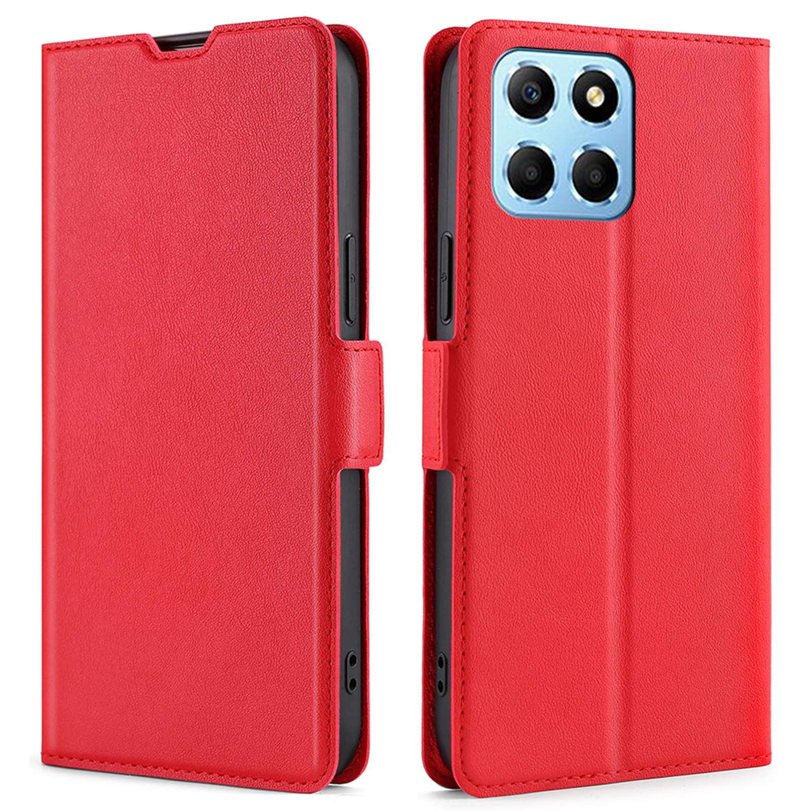 For Honor X8 5G / X6 4G PU Leather Stand Card Holder Case Full Protection Magnetic Clasp Phone Cover