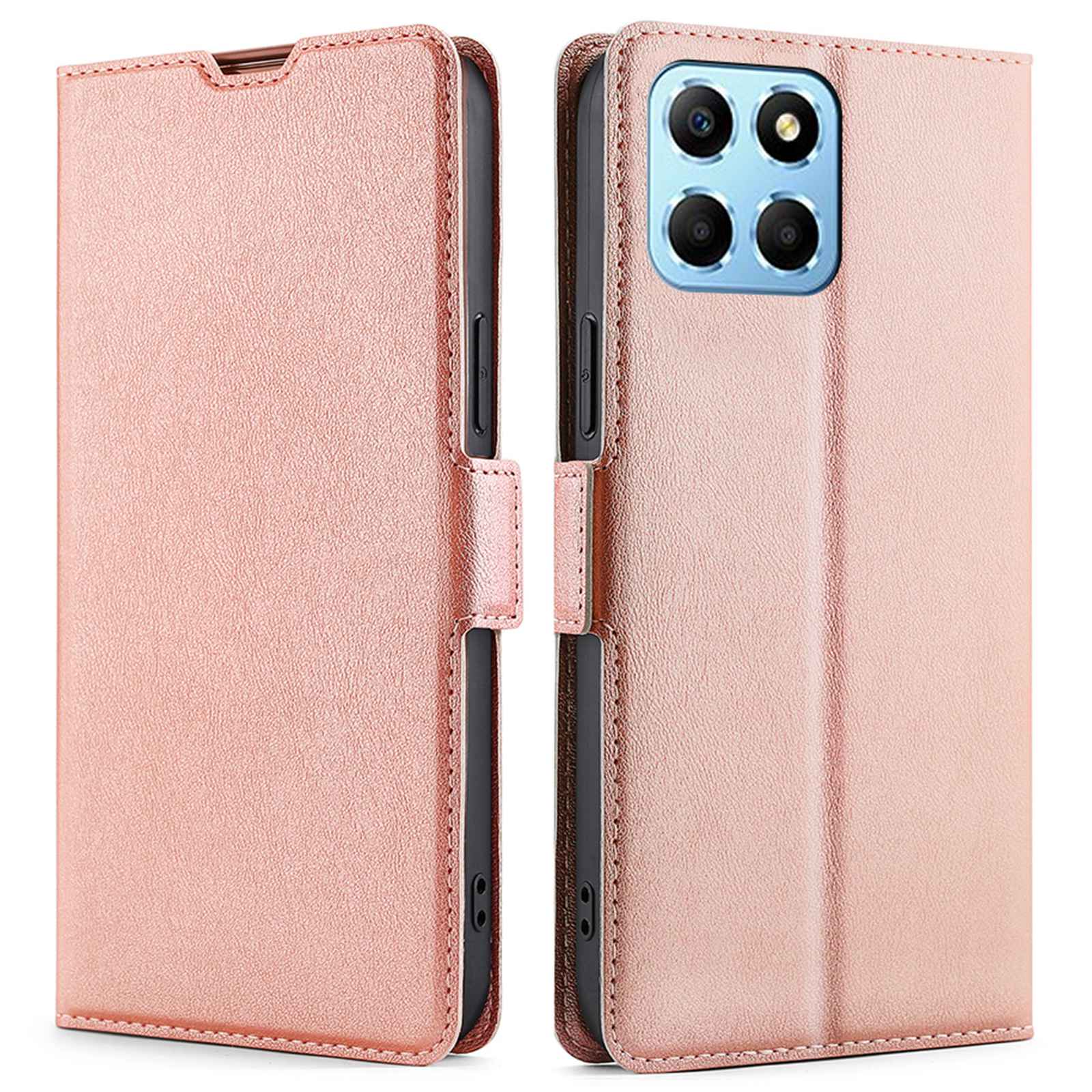 For Honor X8 5G / X6 4G PU Leather Stand Card Holder Case Full Protection Magnetic Clasp Phone Cover