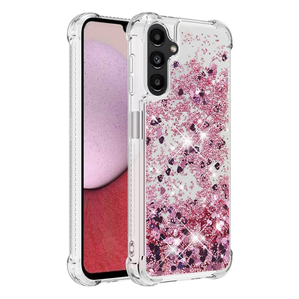 YB Quicksand Series-1 for Samsung Galaxy A14 5G Glitter Liquid Crystal Quicksand Case Soft TPU Protective Shockproof Phone Cover