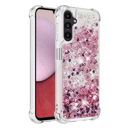 YB Quicksand Series-1 for Samsung Galaxy A14 5G Glitter Liquid Crystal Quicksand Case Soft TPU Protective Shockproof Phone Cover