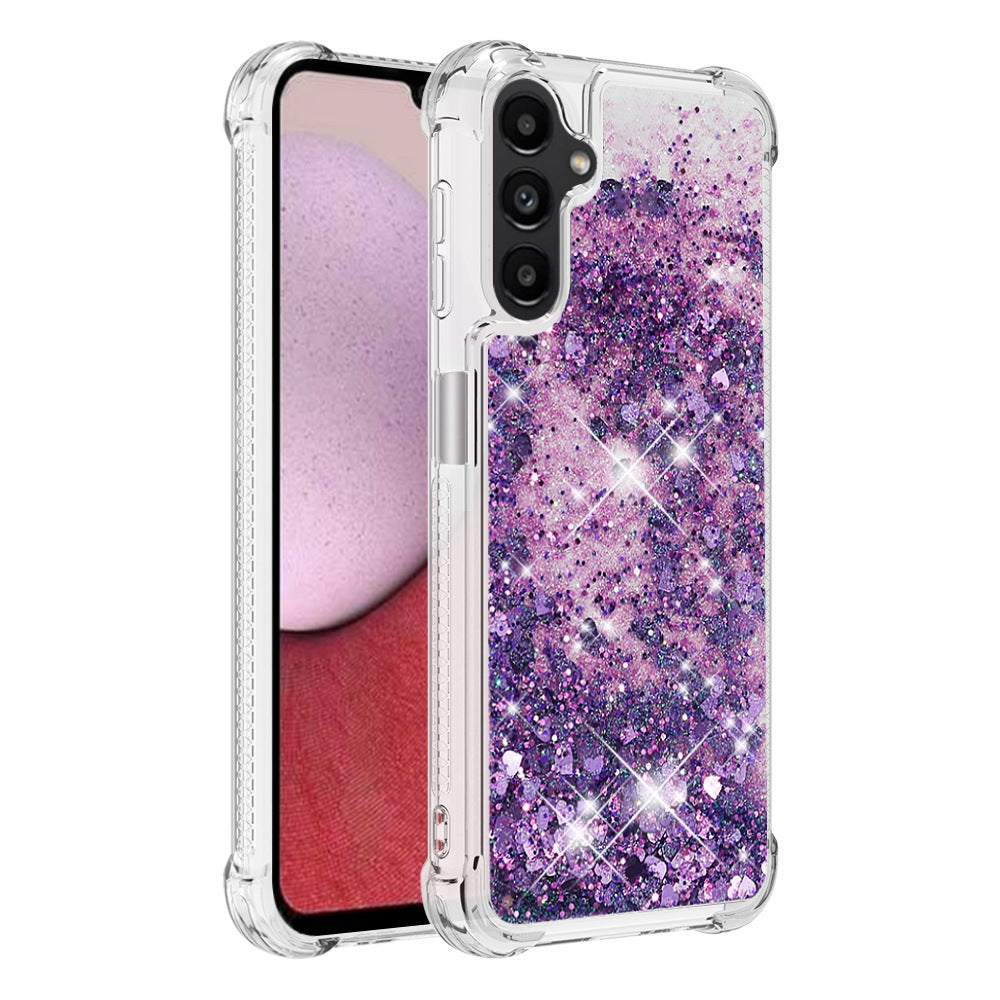 YB Quicksand Series-1 for Samsung Galaxy A14 5G Glitter Liquid Crystal Quicksand Case Soft TPU Protective Shockproof Phone Cover