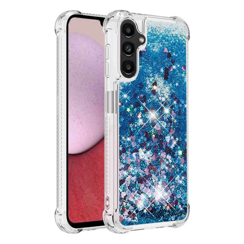 YB Quicksand Series-1 for Samsung Galaxy A14 5G Glitter Liquid Crystal Quicksand Case Soft TPU Protective Shockproof Phone Cover