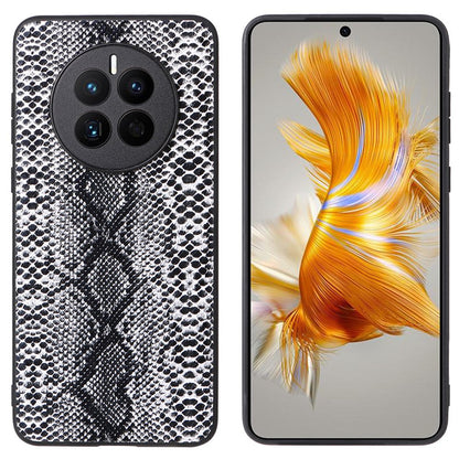 For Huawei Mate 50 4G Anti-Scratch PU Leather Coating Case Hard PC Soft TPU Shockproof Protective Phone Cover