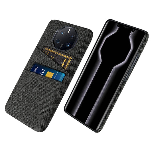 For Huawei Mate 50 RS Porsche Design 4G Drop Proof Cloth Texture Phone Case Dual Card Slots PC Protective Back Cover