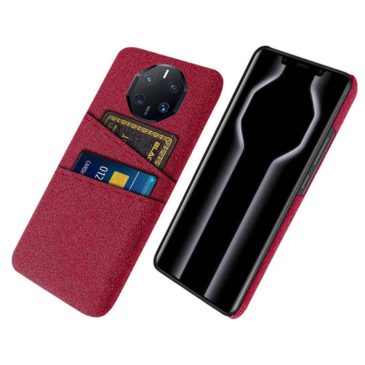 For Huawei Mate 50 RS Porsche Design 4G Drop Proof Cloth Texture Phone Case Dual Card Slots PC Protective Back Cover