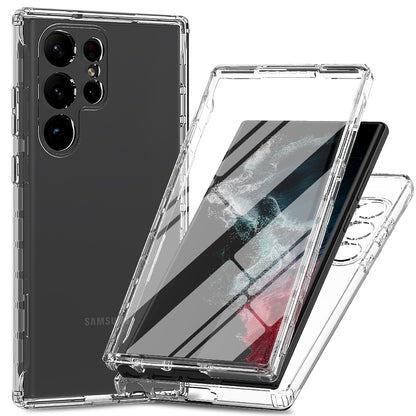 For Samsung Galaxy S23 Ultra 3-in-1 Gradient PC + TPU Phone Protective Cover Anti-drop Anti-scratch Case with PET Screen Protector