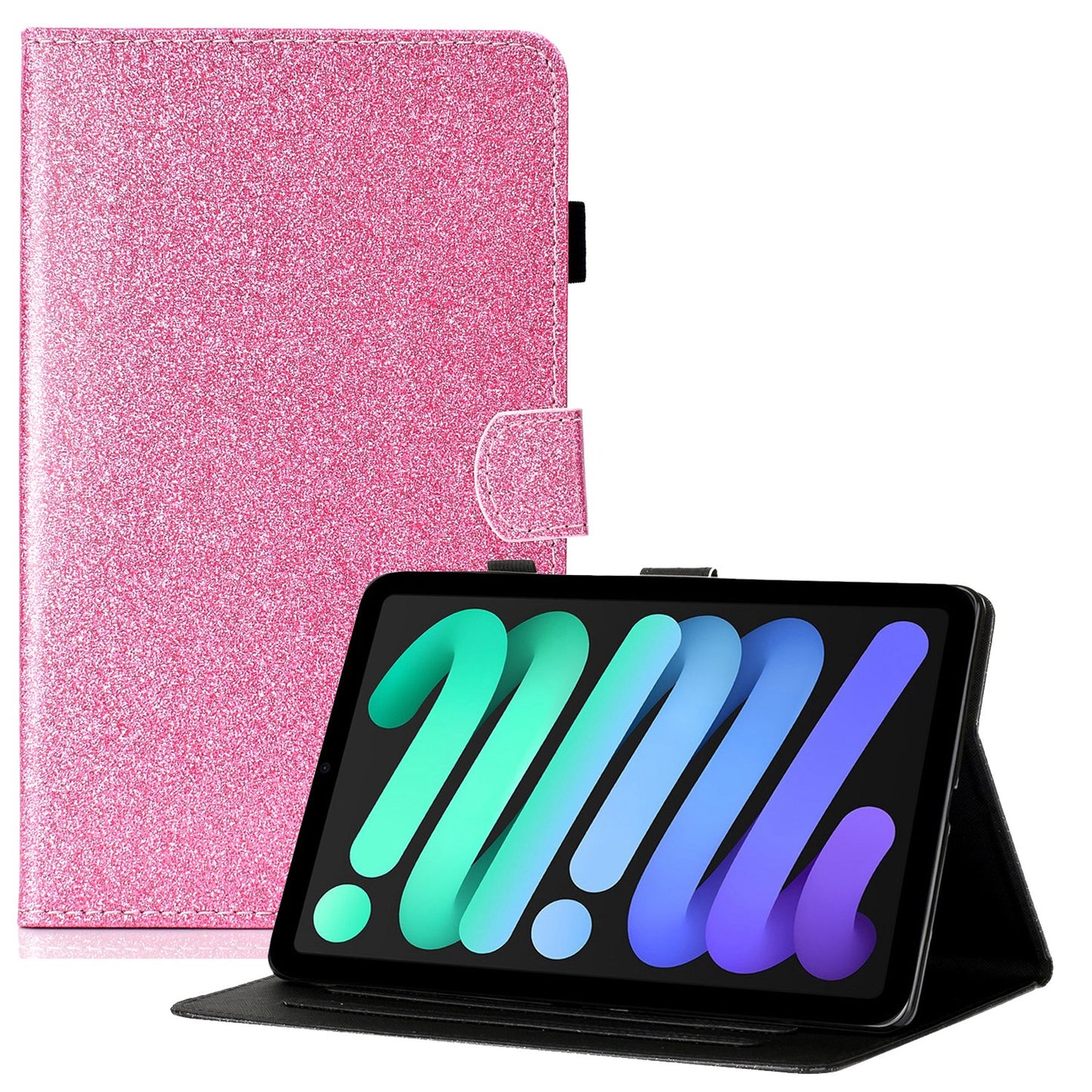 For iPad 10.9 (2022) Glitter Powder PU Leather Tablet Case Auto Wake / Sleep Anti-scratch Cover with Stand Card Holder