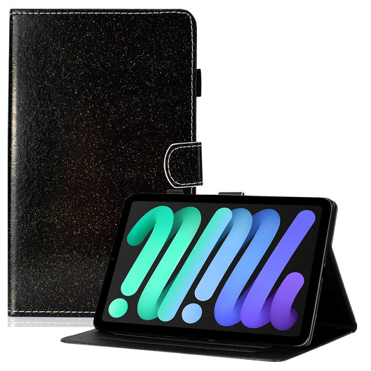 For iPad 10.9 (2022) Glitter Powder PU Leather Tablet Case Auto Wake / Sleep Anti-scratch Cover with Stand Card Holder