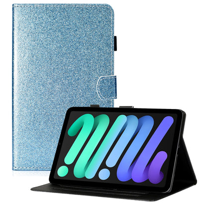 For iPad 10.9 (2022) Glitter Powder PU Leather Tablet Case Auto Wake / Sleep Anti-scratch Cover with Stand Card Holder