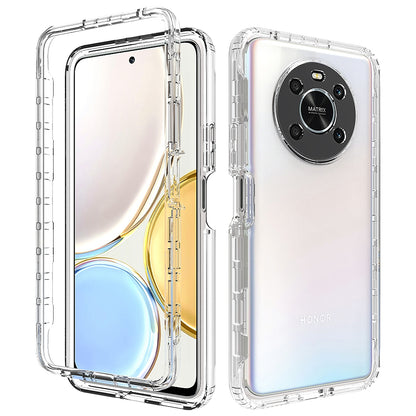 For Honor Magic 4 Lite 5G / X9 5G / X9 4G Transparent TPU + PC Phone Protective Case Stylish Gradient Anti-scratch Cover