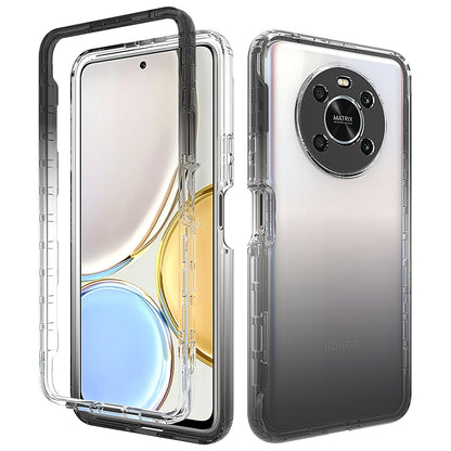 For Honor Magic 4 Lite 5G / X9 5G / X9 4G Transparent TPU + PC Phone Protective Case Stylish Gradient Anti-scratch Cover