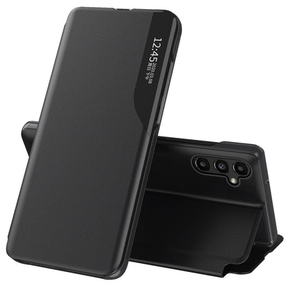 For Samsung Galaxy A14 5G PU Leather View Window Flip Case Stand Magnetic Absorption Scratchproof Full Body Protective Phone Case