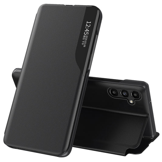 For Samsung Galaxy A14 5G PU Leather View Window Flip Case Stand Magnetic Absorption Scratchproof Full Body Protective Phone Case