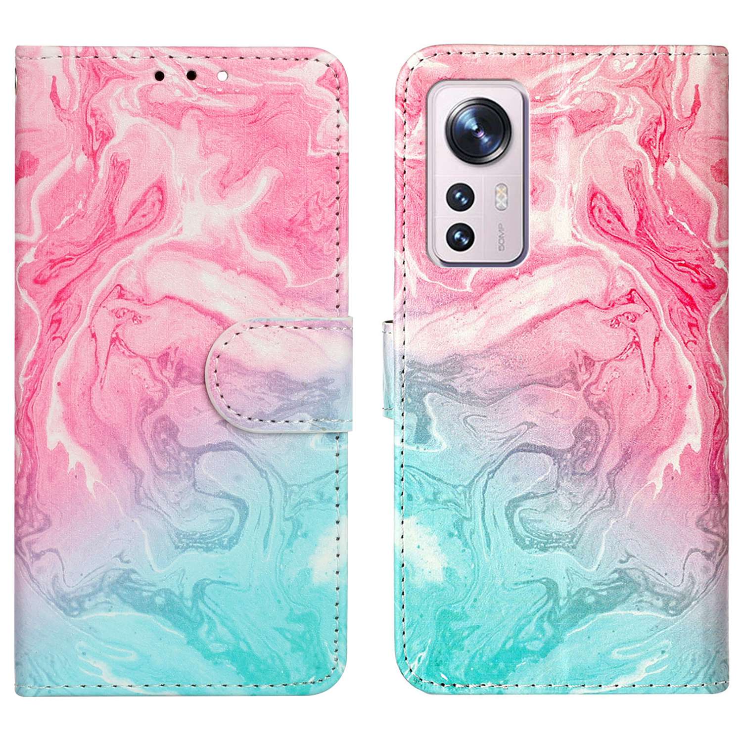 For Xiaomi 12 Pro 5G / 12 Pro (Dimensity) 5G / 12S Pro 5G PU Leather Wallet Phone Case Stylish Pattern Printing Protective Cover Stand Shell