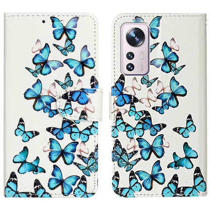 For Xiaomi 12 Pro 5G / 12 Pro (Dimensity) 5G / 12S Pro 5G PU Leather Wallet Phone Case Stylish Pattern Printing Protective Cover Stand Shell