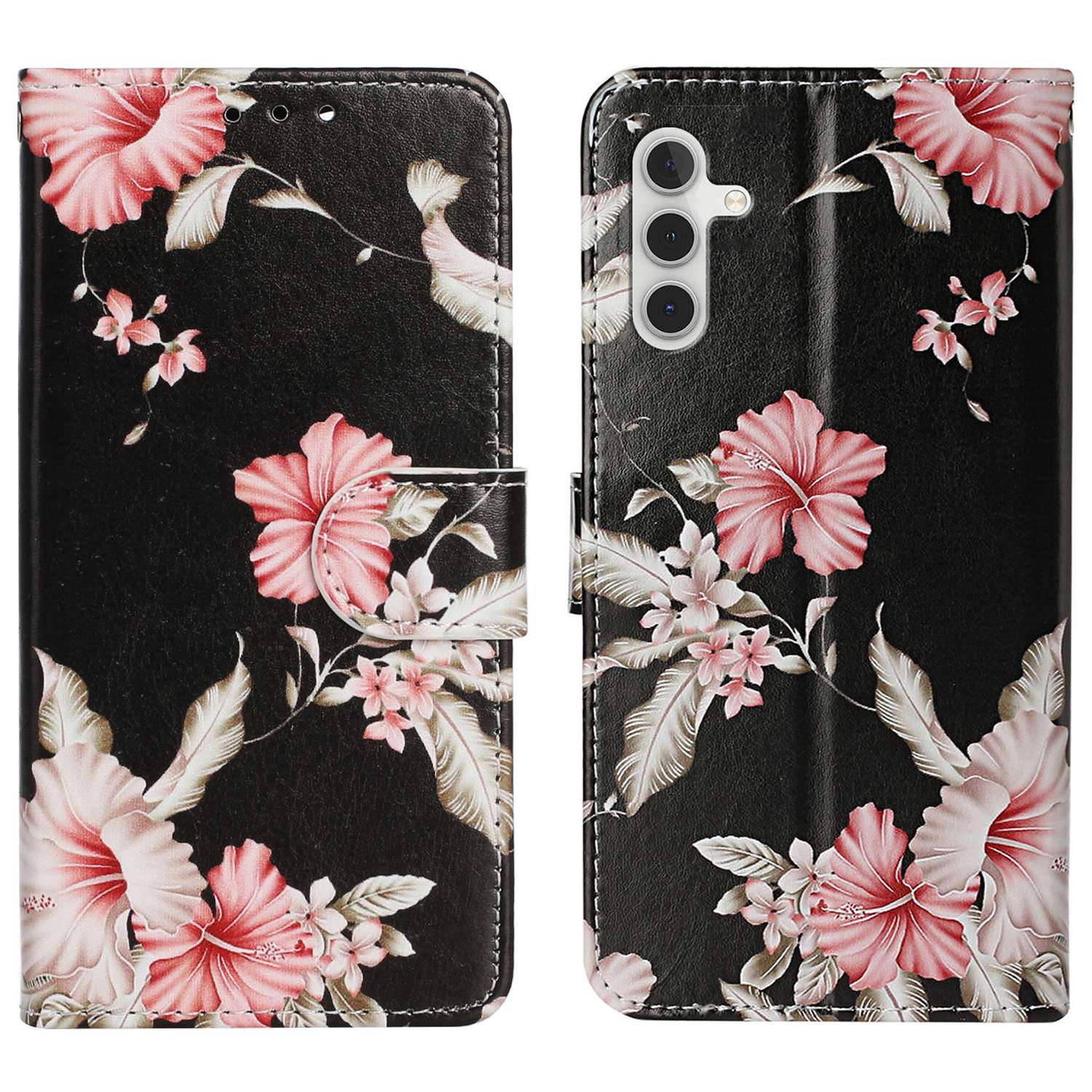 For Samsung Galaxy A04s 4G (164.7 x 76.7 x 9.1 mm) Pattern Printing Phone Cover Anti-scratch PU Leather Phone Wallet Foldable Stand Case