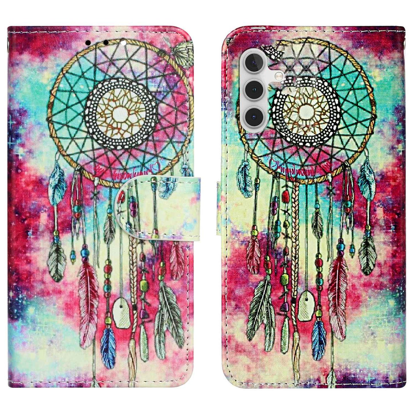 For Samsung Galaxy A04s 4G (164.7 x 76.7 x 9.1 mm) Pattern Printing Phone Cover Anti-scratch PU Leather Phone Wallet Foldable Stand Case