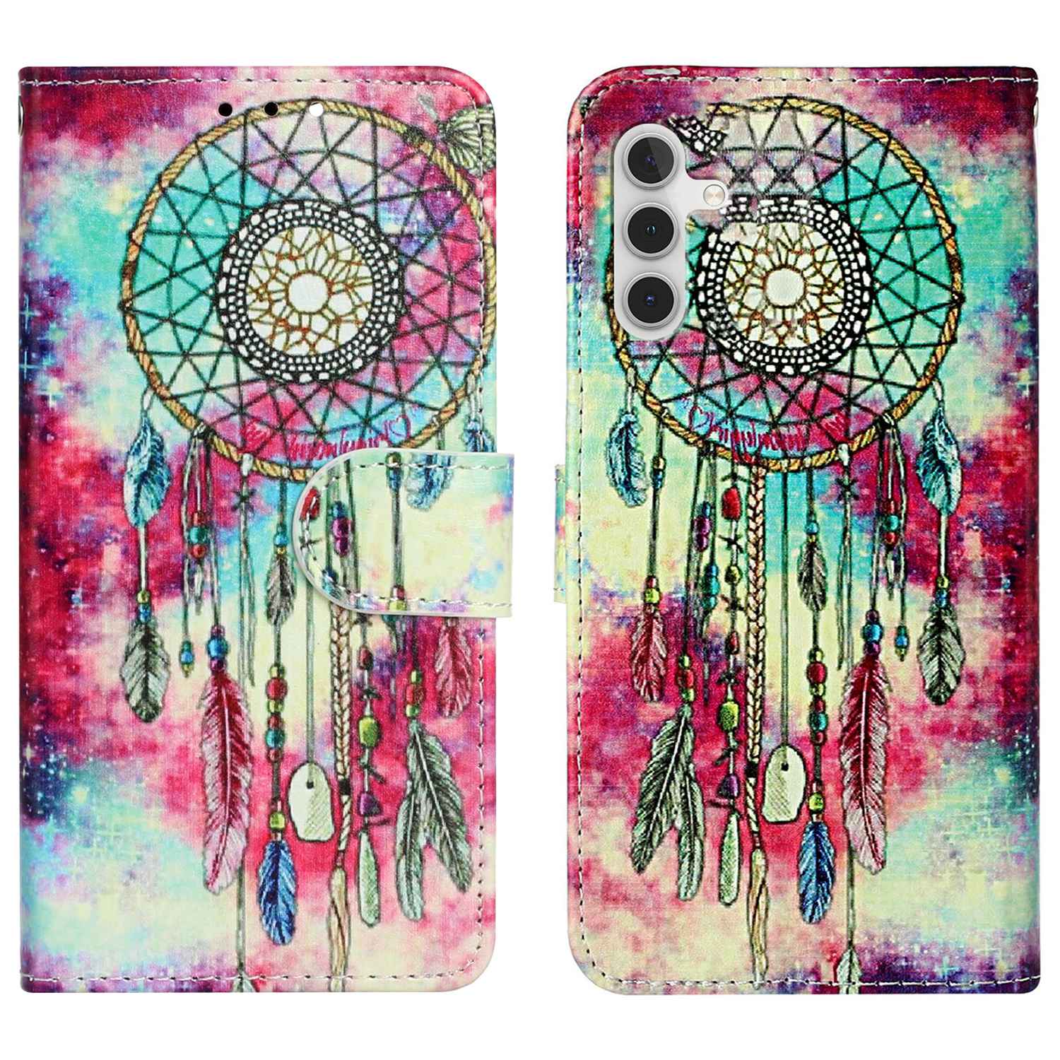For Samsung Galaxy A04s 4G (164.7 x 76.7 x 9.1 mm) Pattern Printing Phone Cover Anti-scratch PU Leather Phone Wallet Foldable Stand Case